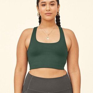 Girlfriend Collective Paloma Sports Bra Moss Green